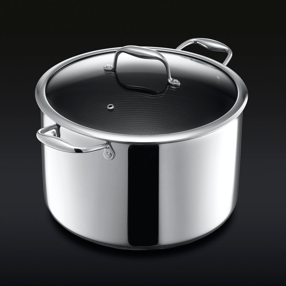 Hybrid Stock Pot with Lid, 10-Qt